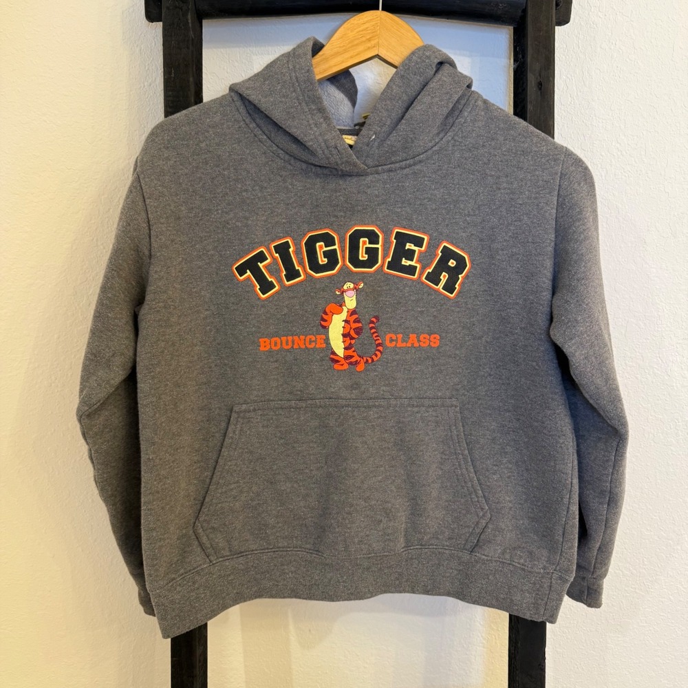 Disney Tigger Bounce Class Gray Hoodie Sweatshirt‎ Pullover M